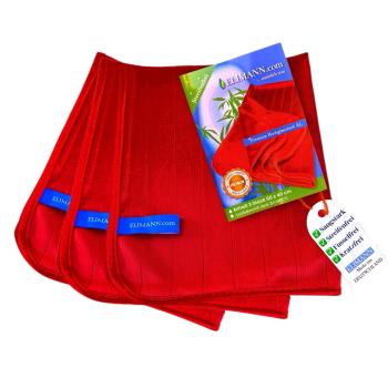 ELIMANN® ✅ Bambus XL Hochglanz Reinigungstuch  ANTIBAKTERIELL für STREIFENFREIEN FUSSELFREIEN GLANZ  3er Set 60 x 40 cm